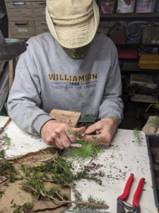 Chuck Feld working on cuttings