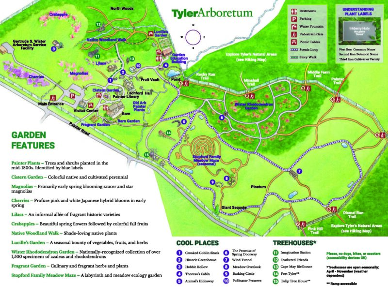 Tyler Arboretum Map | Tyler Arboretum